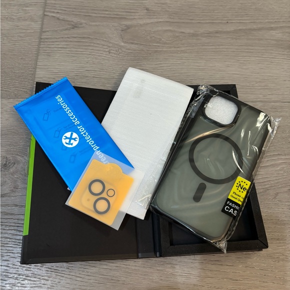 OZOPO Black Tempered Glass Screen Protector with Case for iPhone 15 - Picture 3 of 10